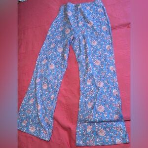 Versona Blue and Pink Floral Pants